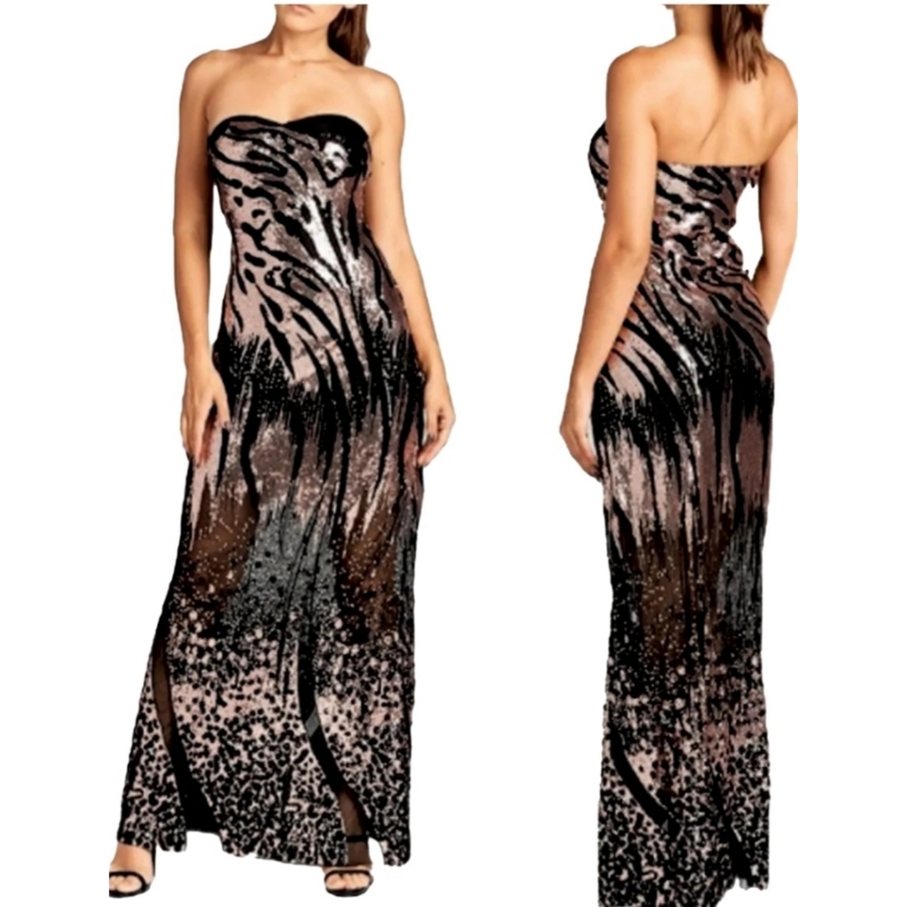 Elegant Sequined Maxi Dress